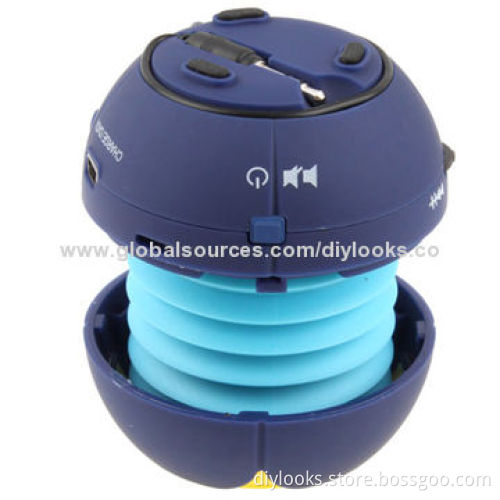 Hamburg Style Retractable Portable Mini Speaker, Built-in Rechargeable Lithium Battery